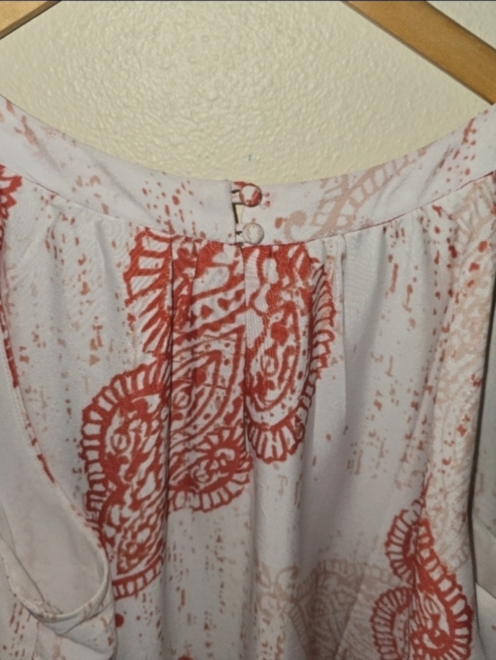 Chico's Sz. Xlarge Coral/white Paisley Halter Dress - Picture 5 of 9